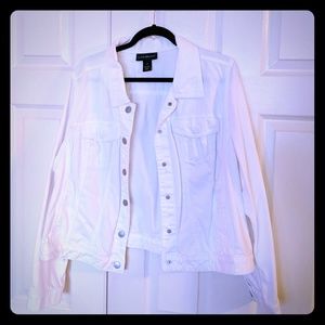 White denim jacket sz 20 Lane bryant